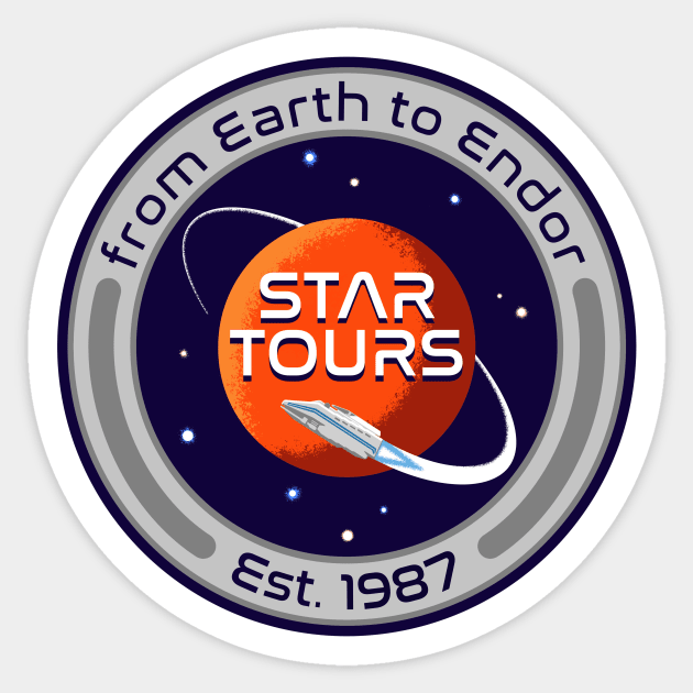 Star Tours Sticker by CKiefer_Draws